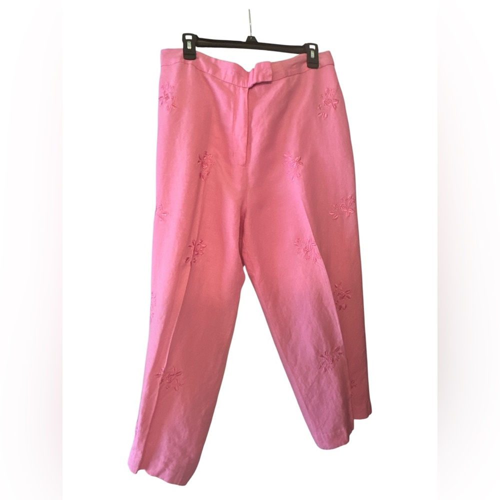 Alexandra Bartlett Pink Linen Blend Pants